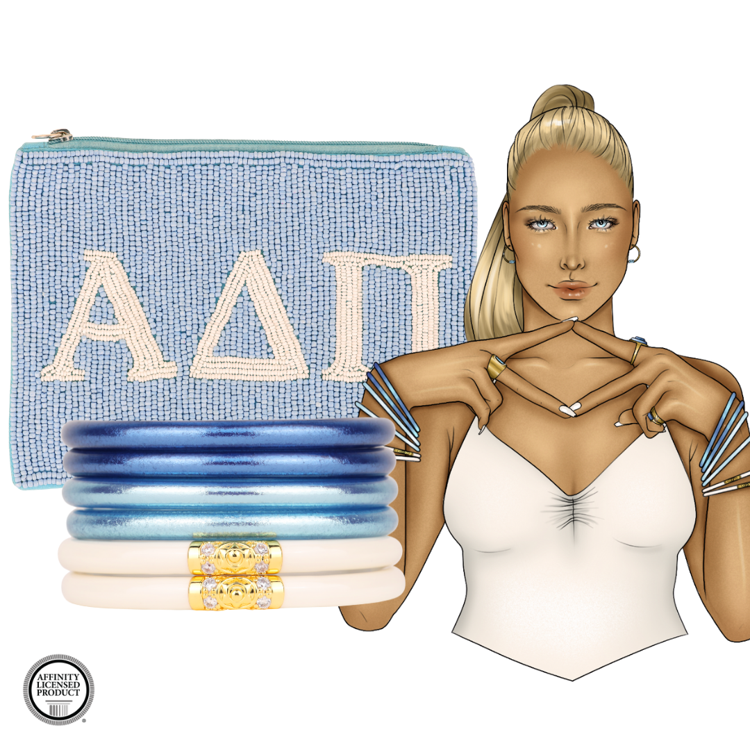 Alpha Delta Pi Sorority Bangle Bracelet Stack | BuDhaGirl