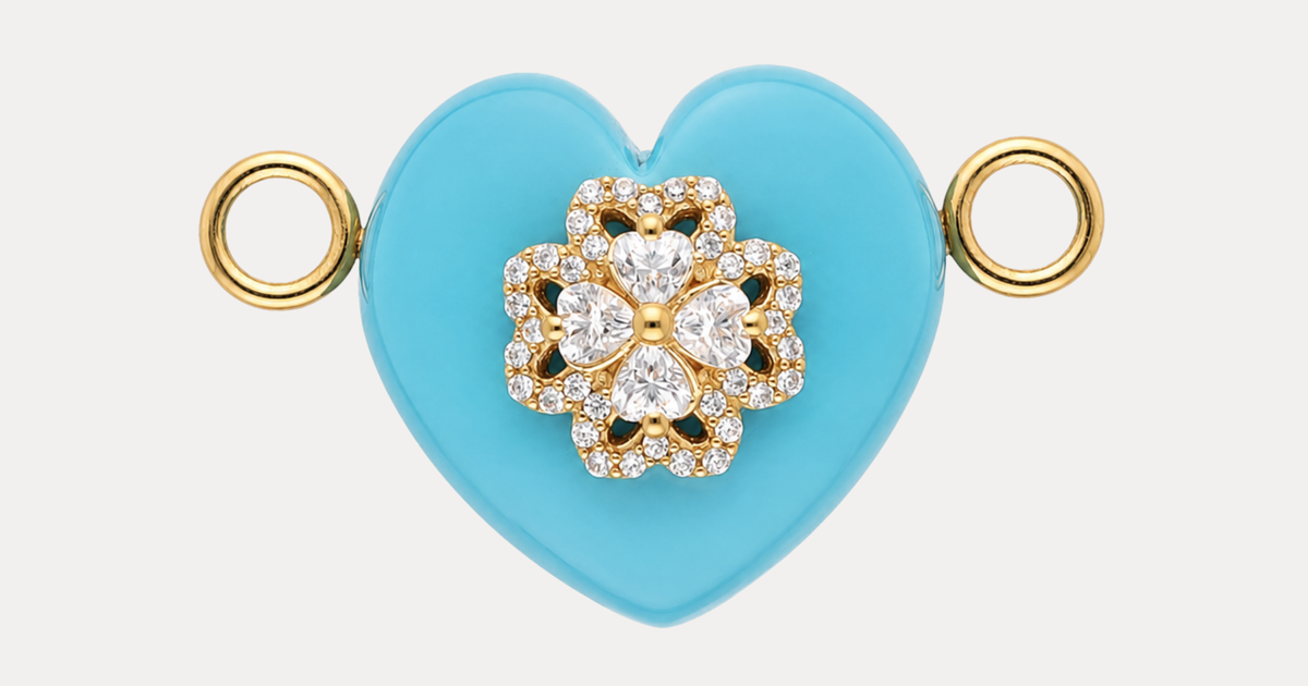 Blue Onyx Heart Charm | Luminous Talisman Jewelry | BuDhaGirl