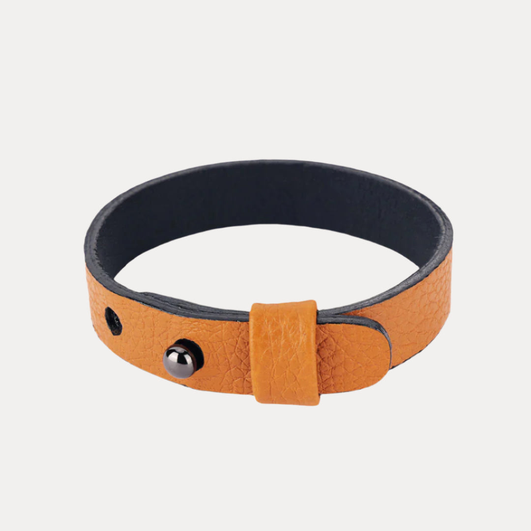 BuDhaGuy Caramel Napa Leather Bracelet Band for Men