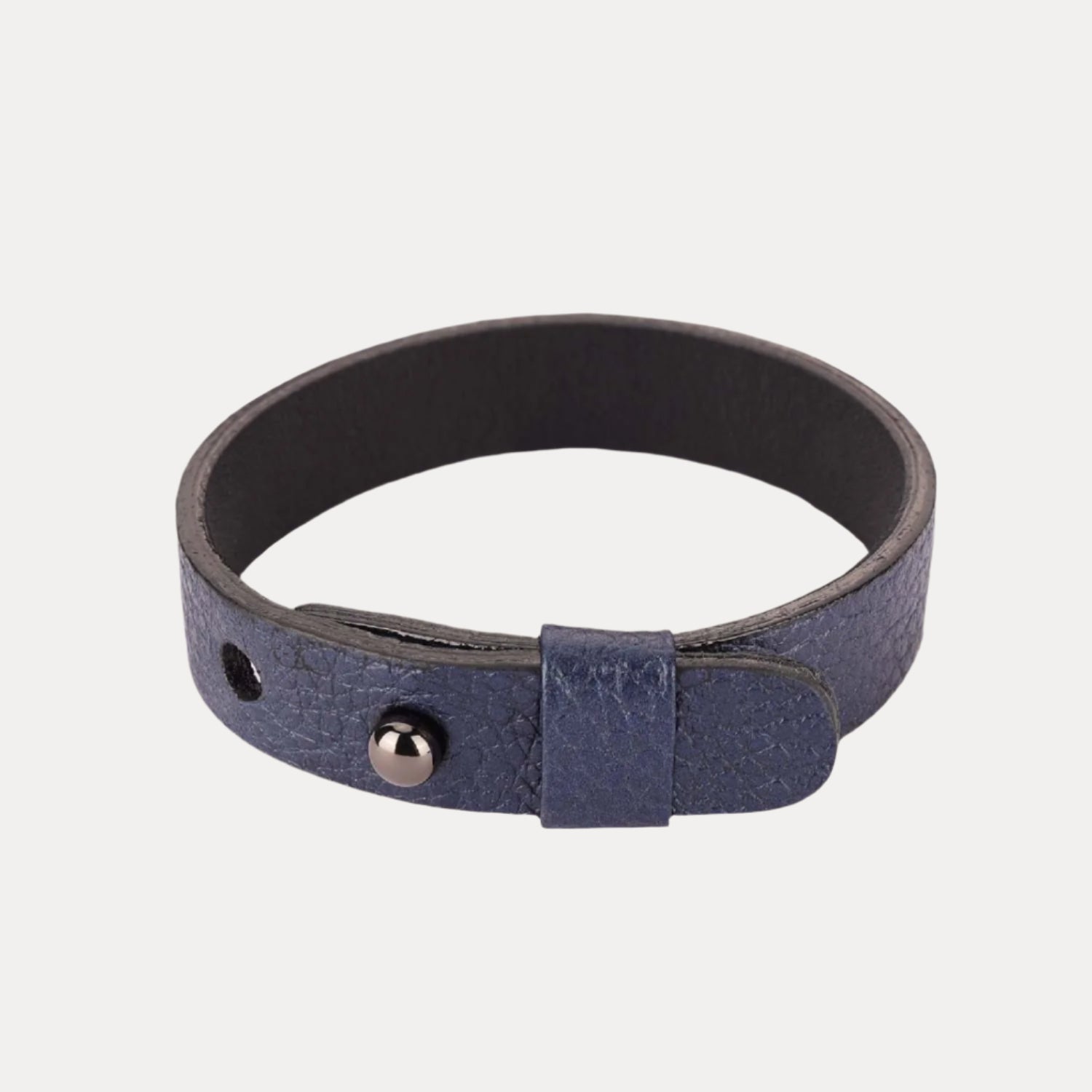 BuDhaGuy Navy Napa Leather Bracelet Band for Men