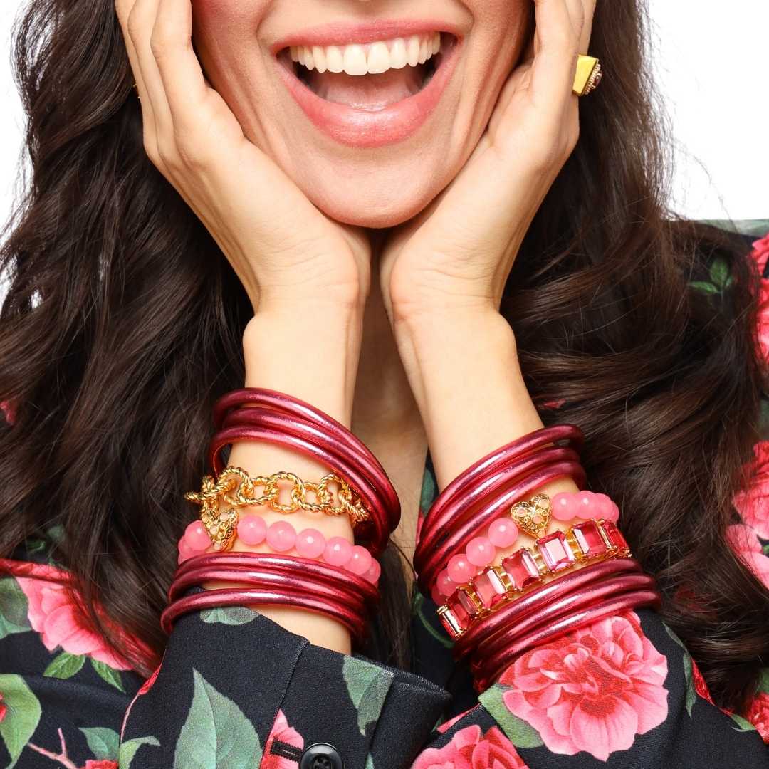 Corazon Pink Beaded Bracelet For Women | BuDhaGirl