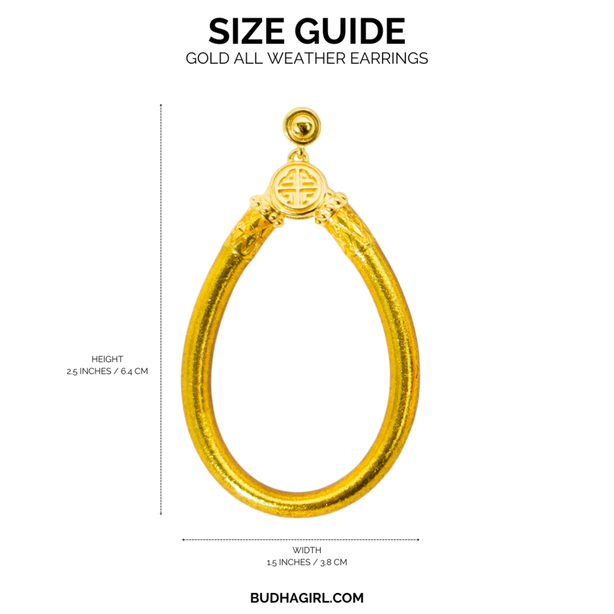 a gold oval shaped earrings