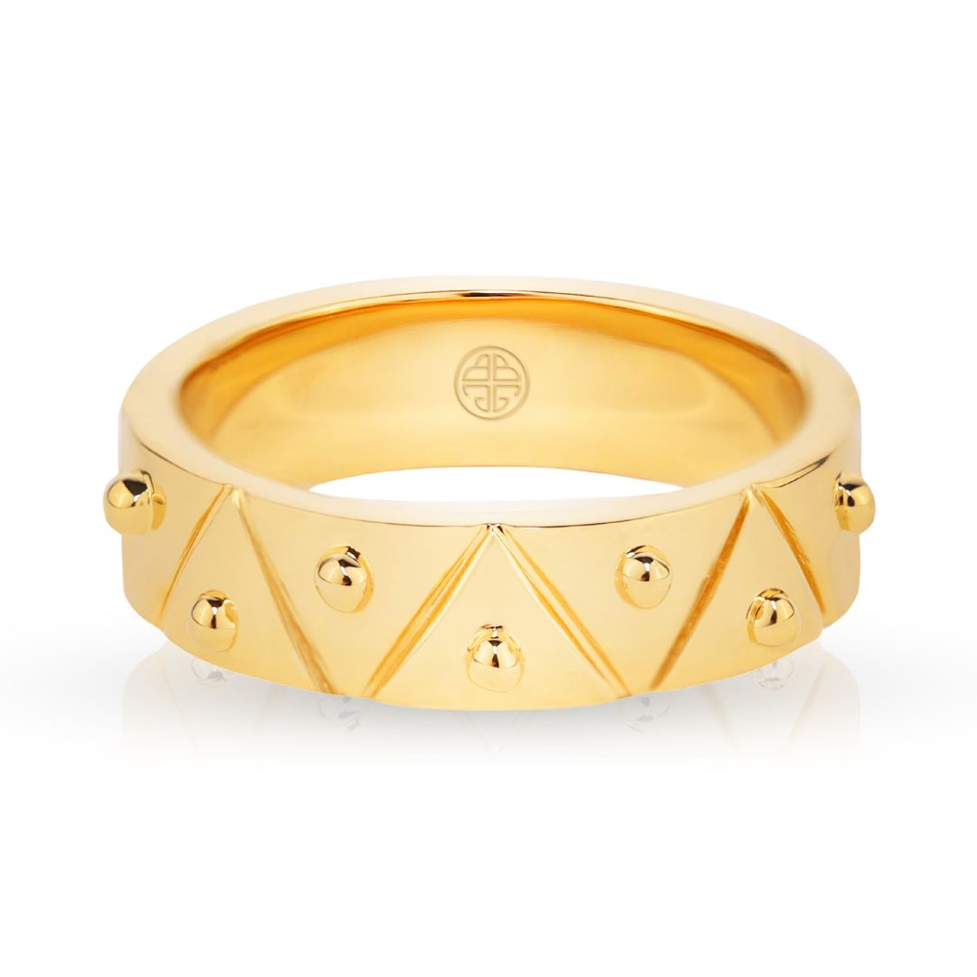 22kt Gold Plated Brass "Feel" Serenity Ring for Women | BuDhaGirl