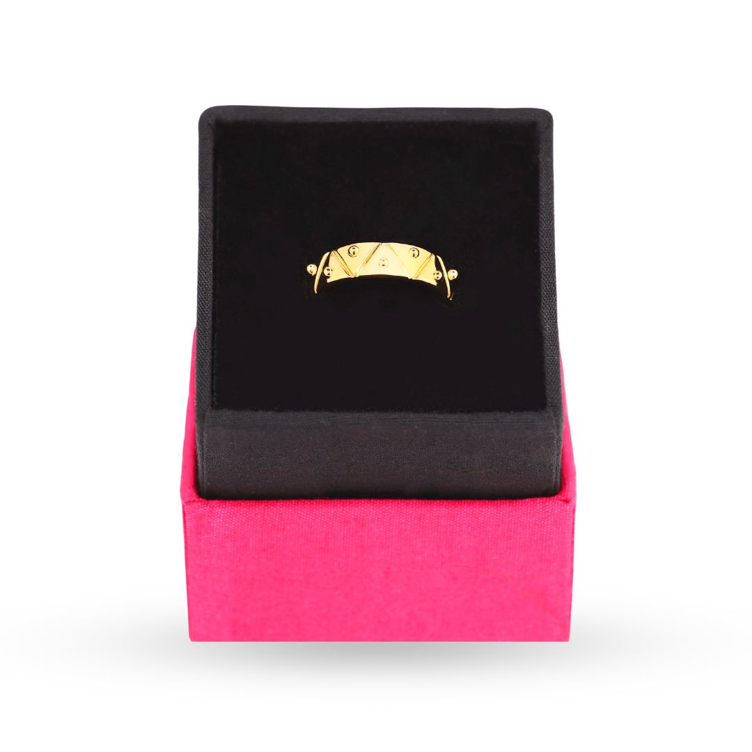 22kt Gold Plated Brass Serenity Ring for Women in Silk Ring Box | BuDhaGirl