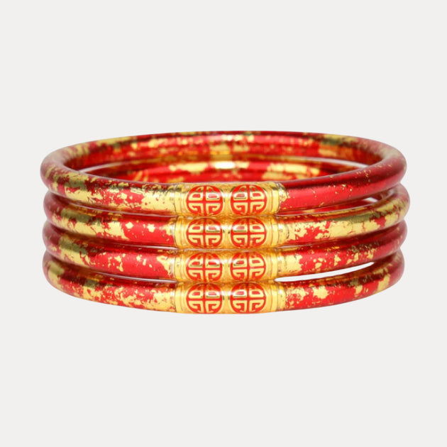 BuDhaGirl KOI Rouge Bangles | Set of 4 | Luxurious Red display picture 1