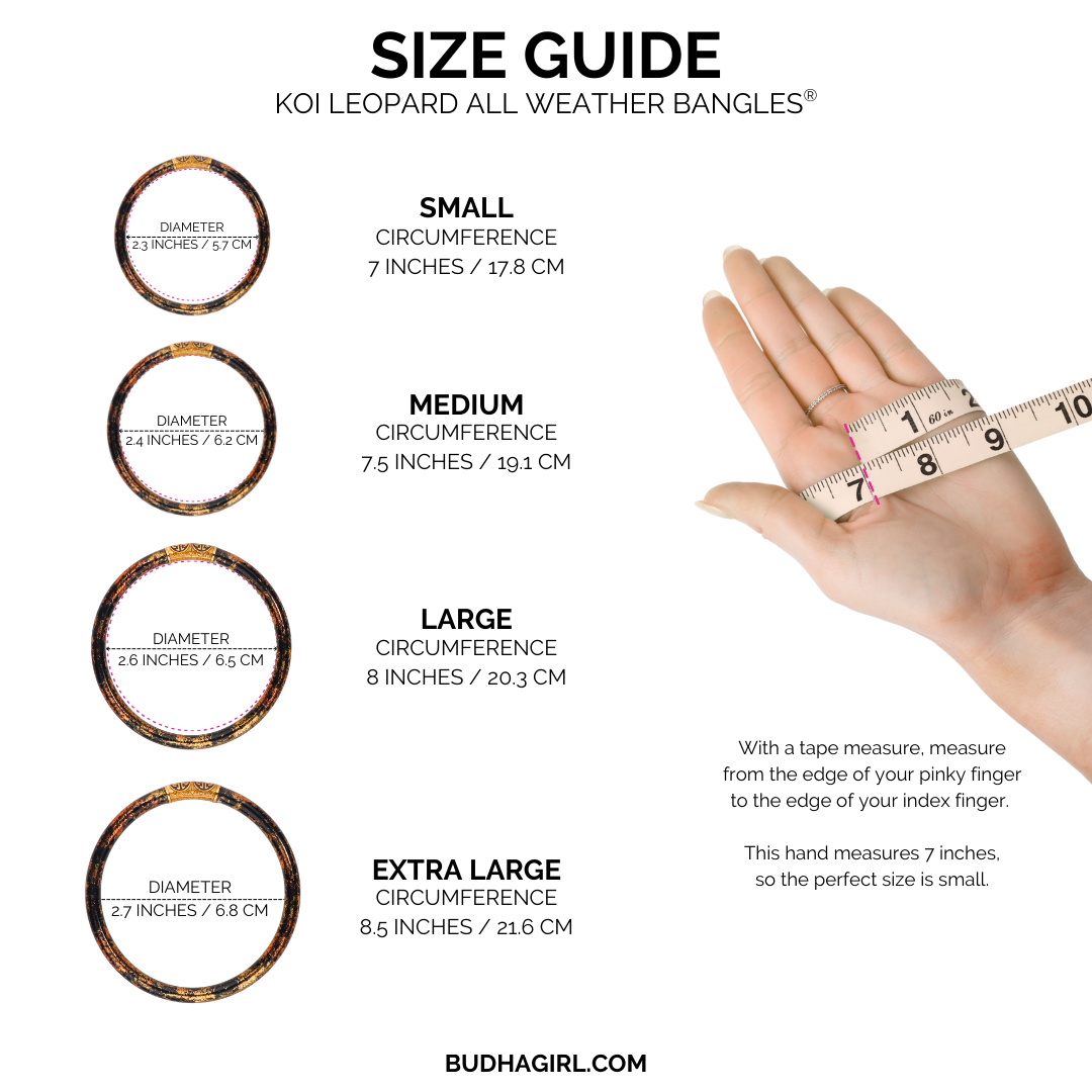 KOI Leopard All Weather Bangles | BuDhaGirl
