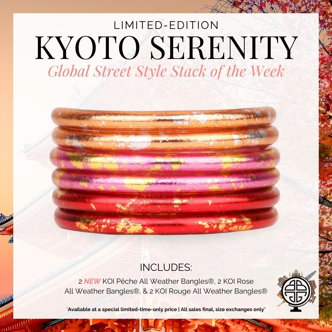 Kyoto Serenity Mixed All Weather Bangles Bracelets Stack of the Week | BuDhaGirl