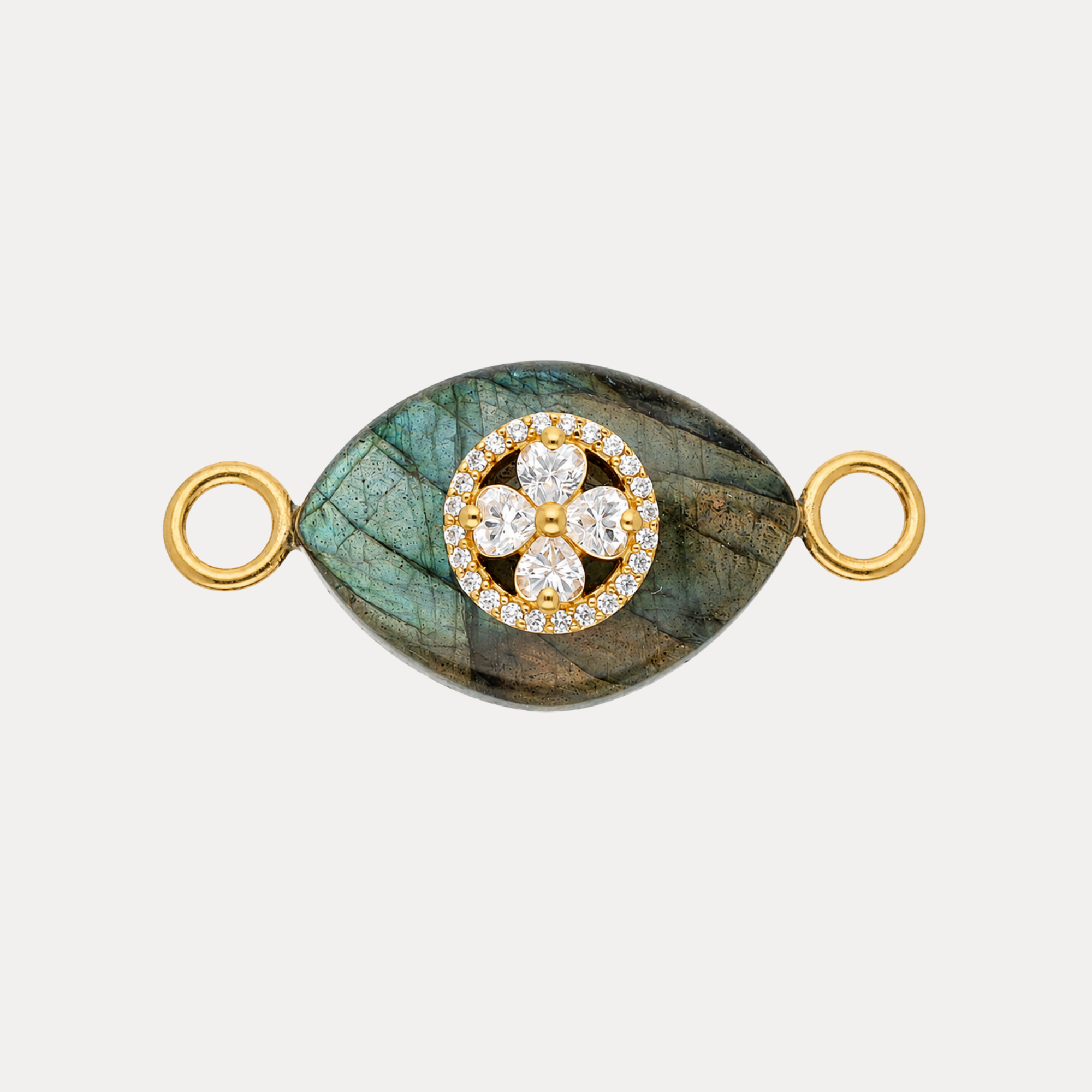 Labradorite Clover Charm