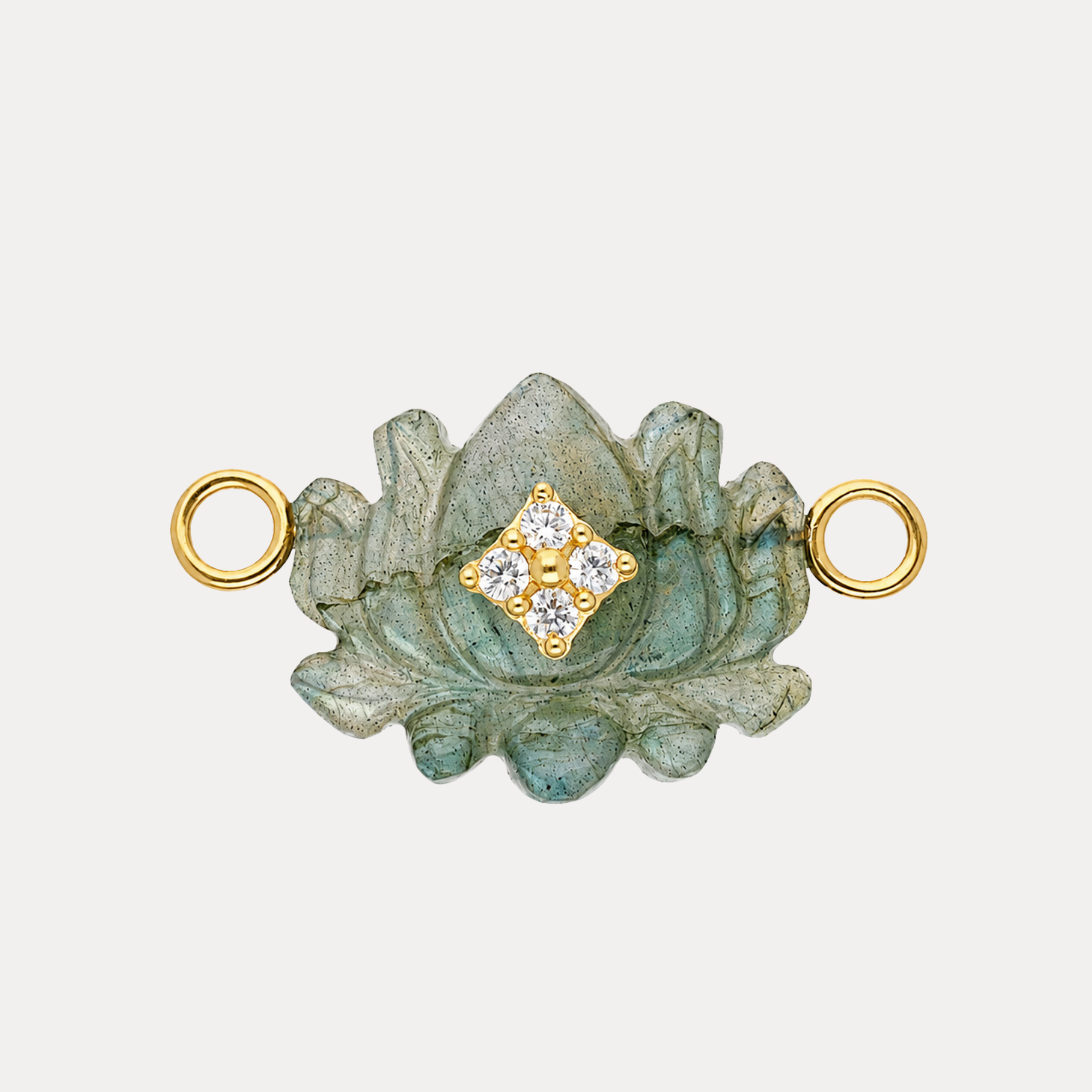 Labradorite Lotus Charm