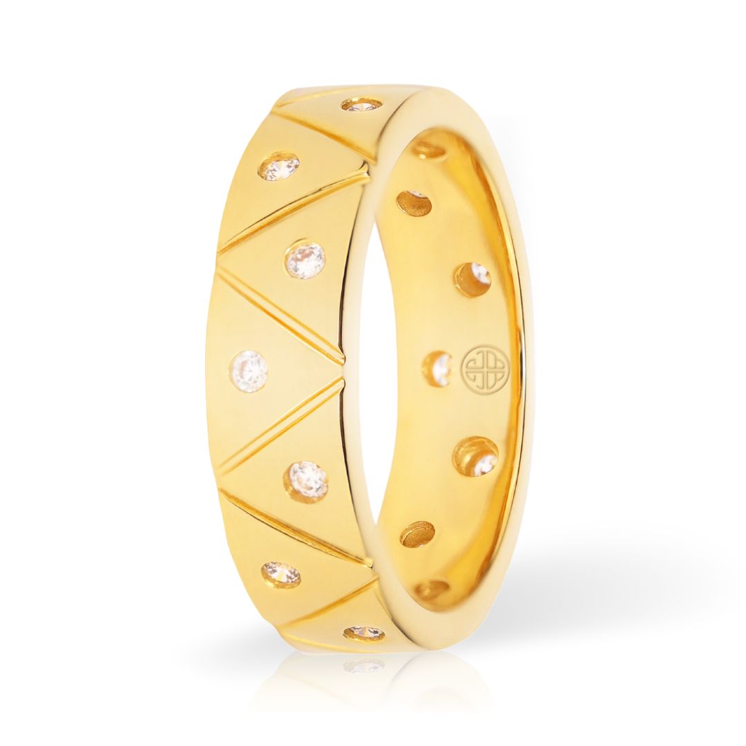 22kt Gold Plated Brass "Light" Serenity Ring for Women | BuDhaGirl
