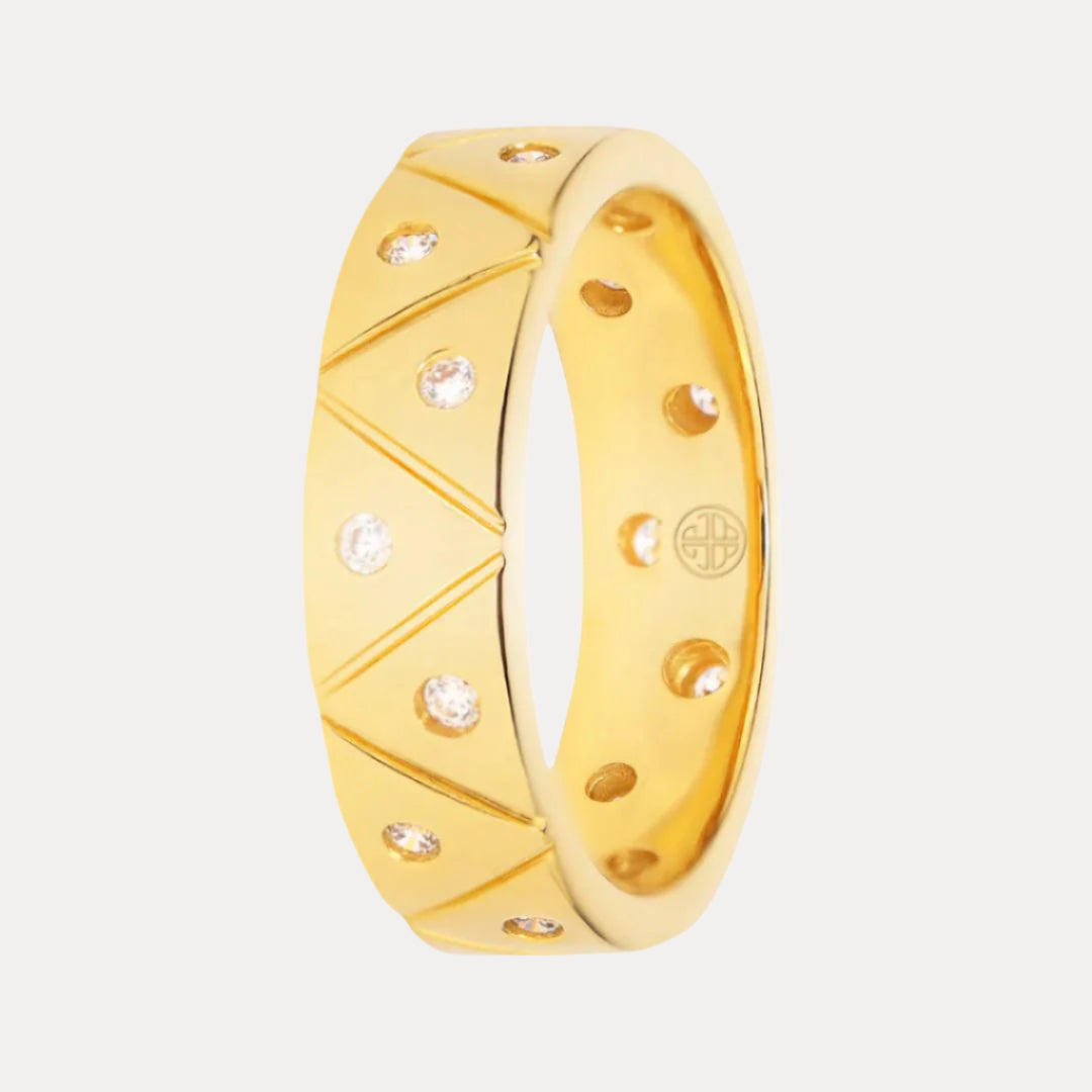 22kt Gold Plated Brass "Light" Serenity Ring for Women | BuDhaGirl