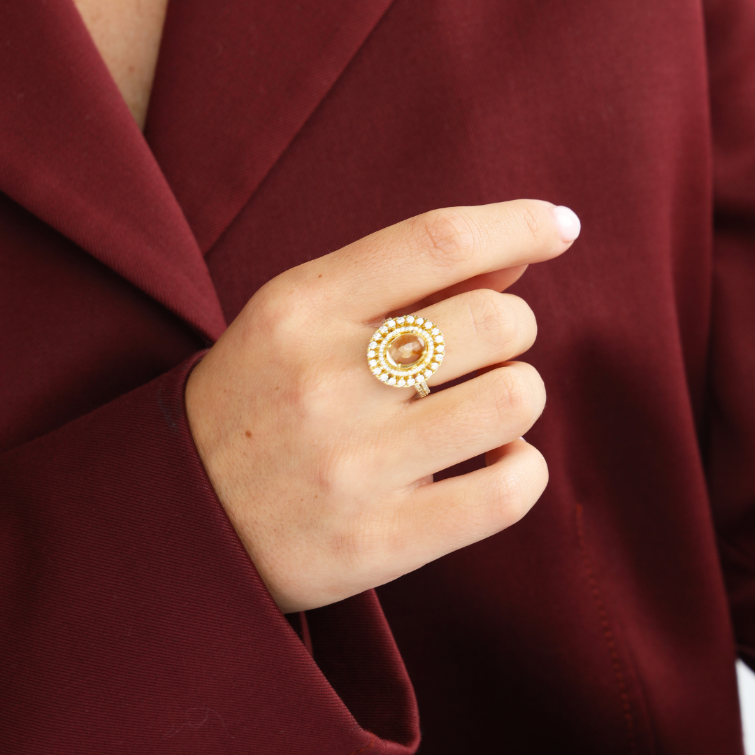 Madonna Ring Smokey Quartz | BuDhaGirl