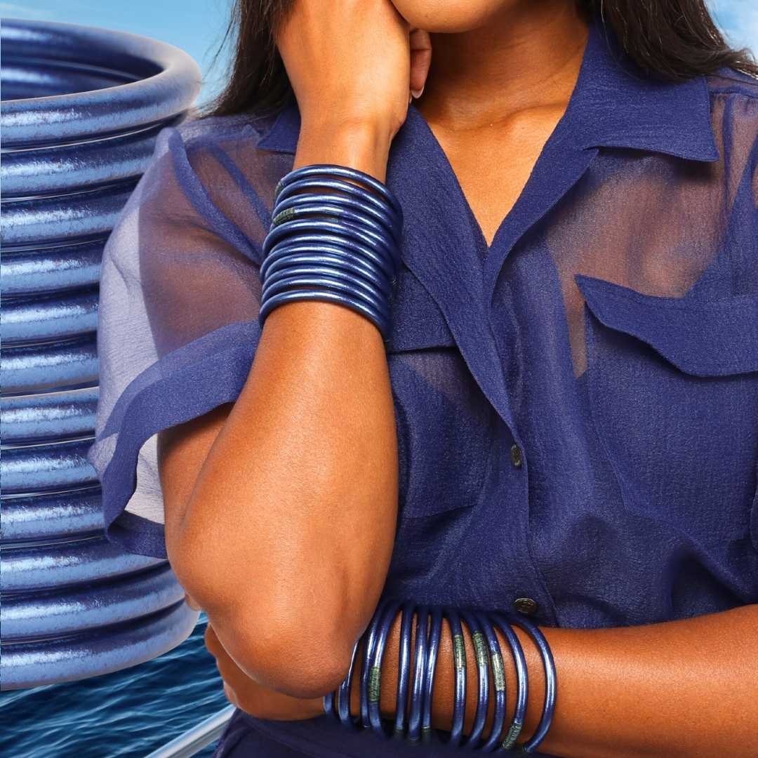 Marine All Weather Bangles® (AWB®) - Serenity Prayer | Bangle Bracelets for Women | BuDhaGirl