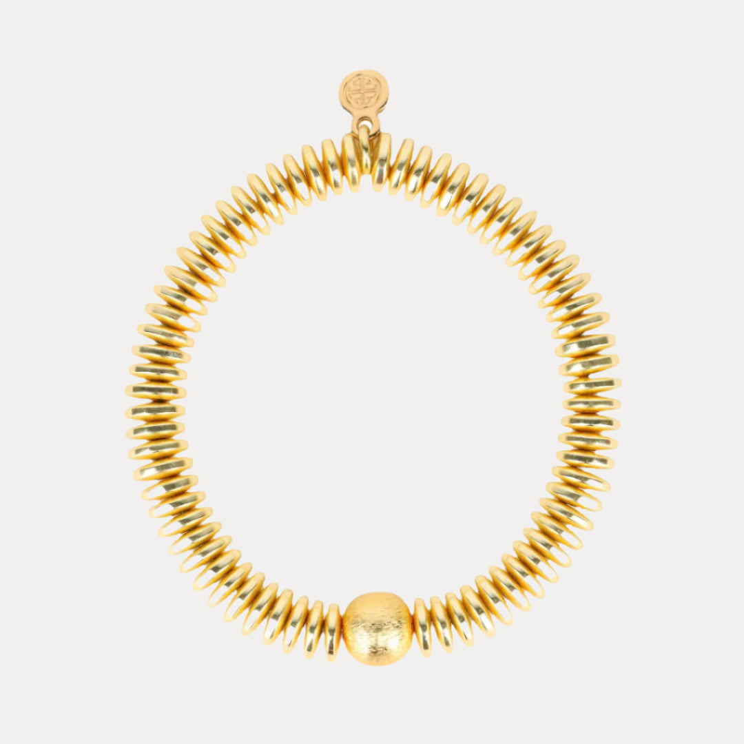 Maxi Gold Galleon Rondelle Bracelet | BuDhaGirl