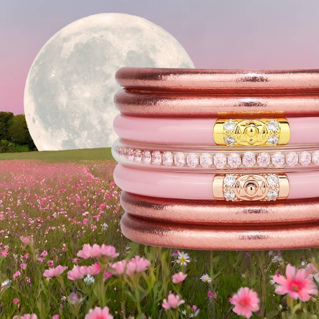 May's Flower Moon Bangle Bracelet Stack for Women | BuDhaGirl