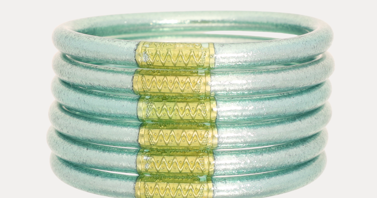 Mint All Weather Bangles - Set of 6 | BuDhaGirl