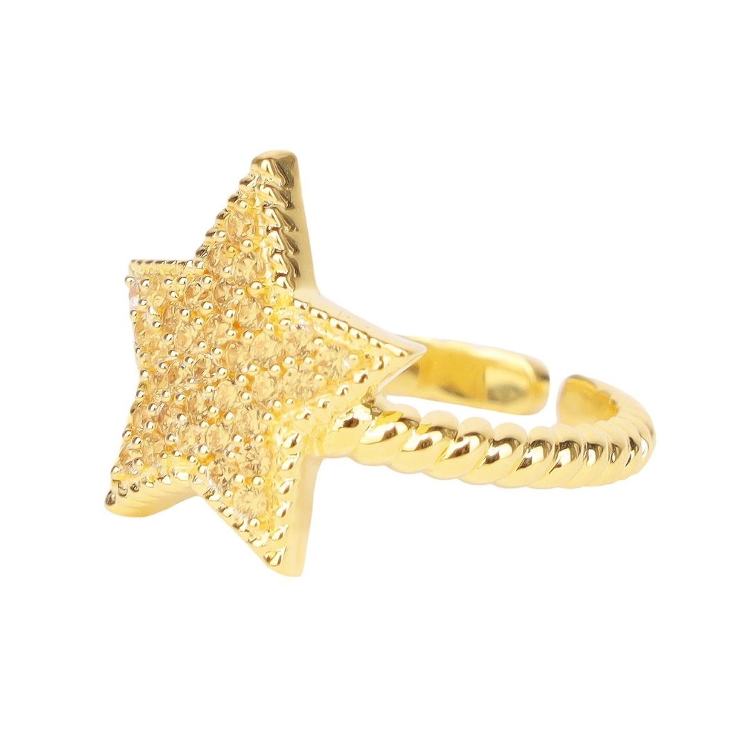 Gold/Yellow North Star Ring for Women | BuDhaGirl