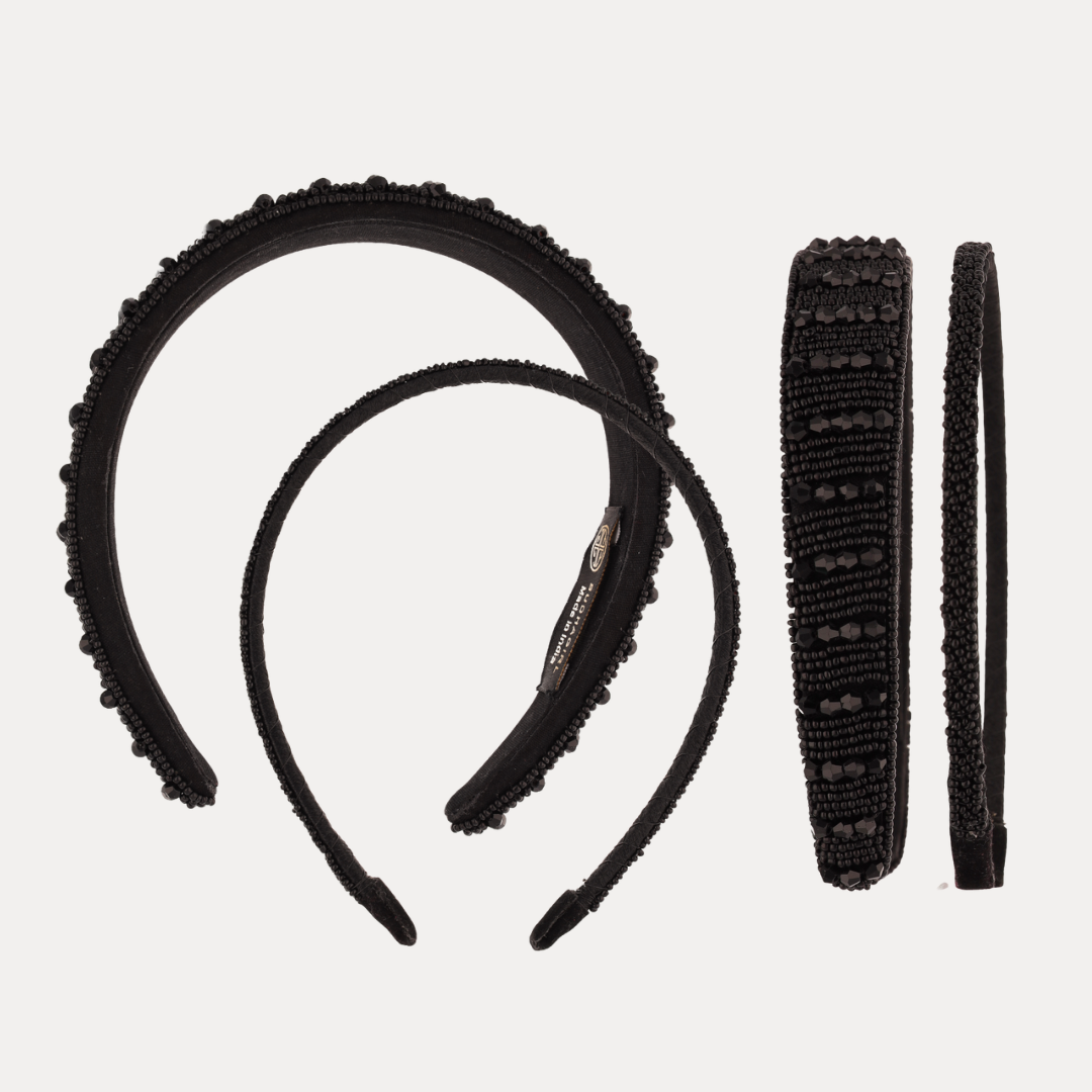 a group of black headbands