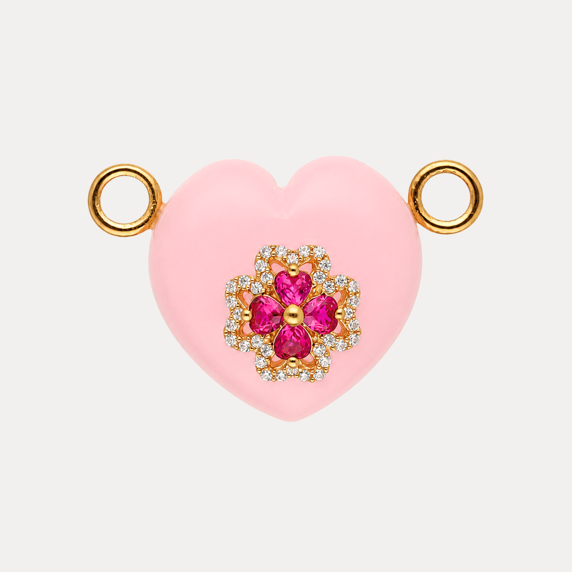 Rose Quartz Heart Charm