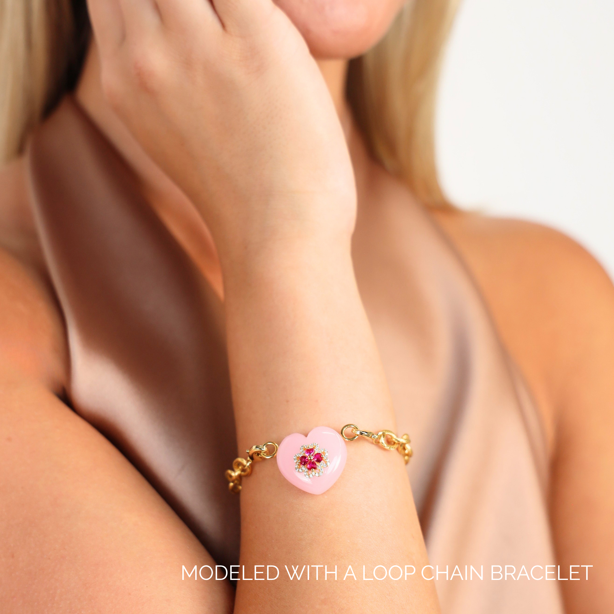 Rose Quartz Heart Charm