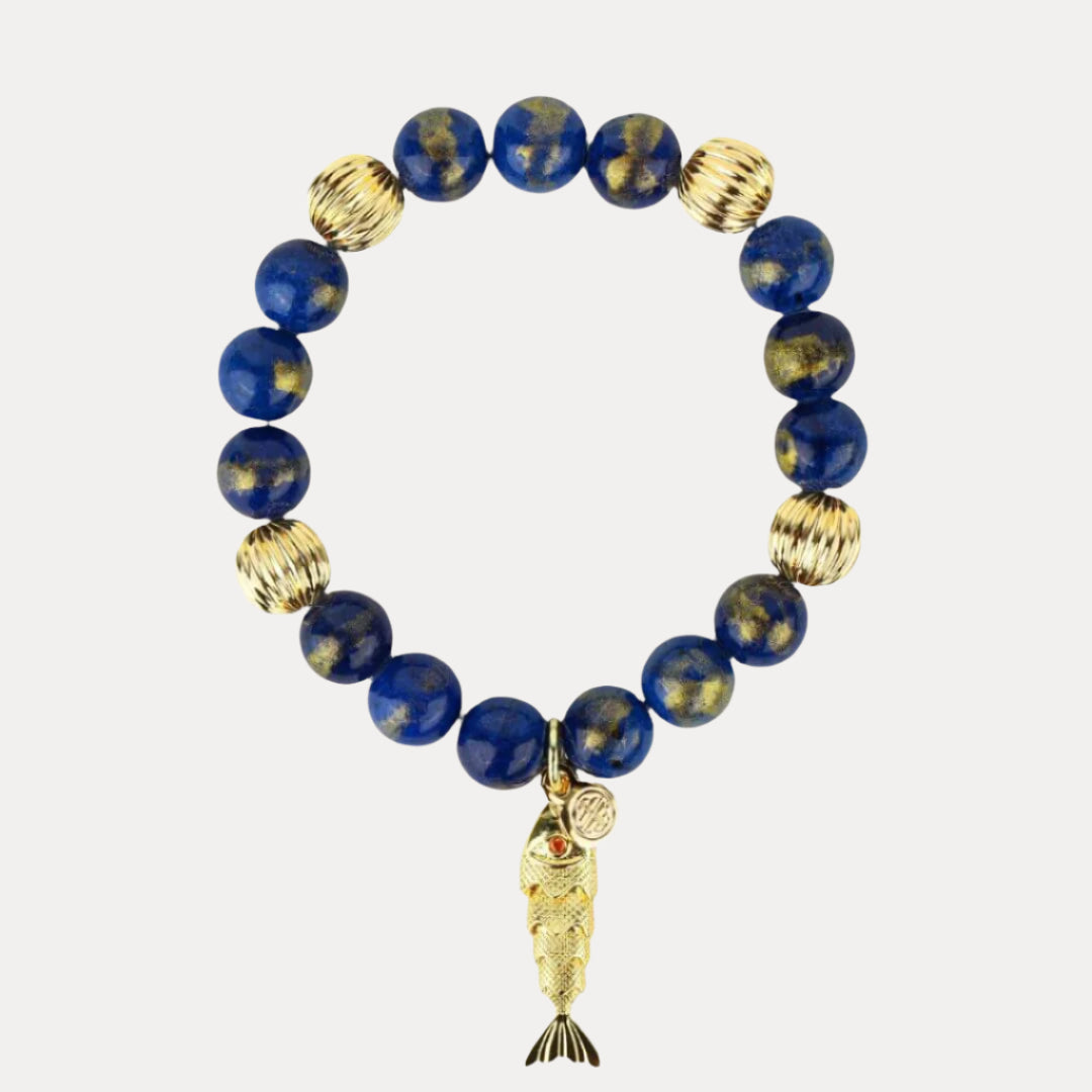 Saffir Hana Bracelet | Colorful Beaded Bracelet with Koi Charm | BuDhaGirl