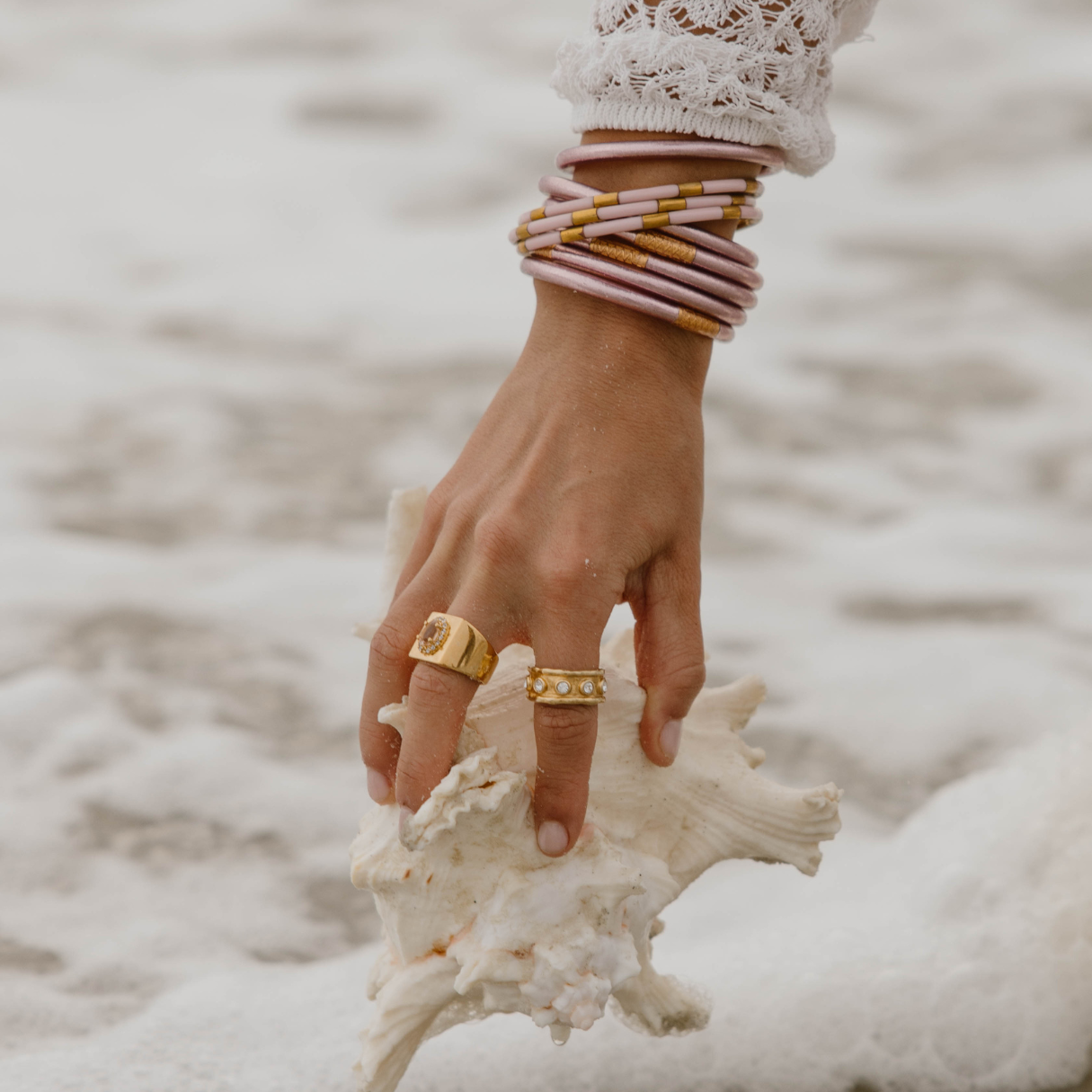 Ice Rose Veda Bangles - Set of 6