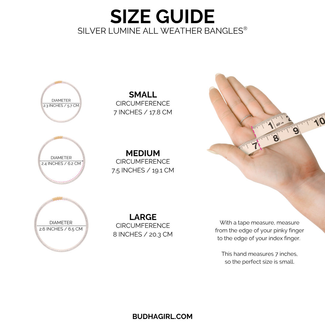 Silver Lumine All Weather Bangles® (Set of 6)