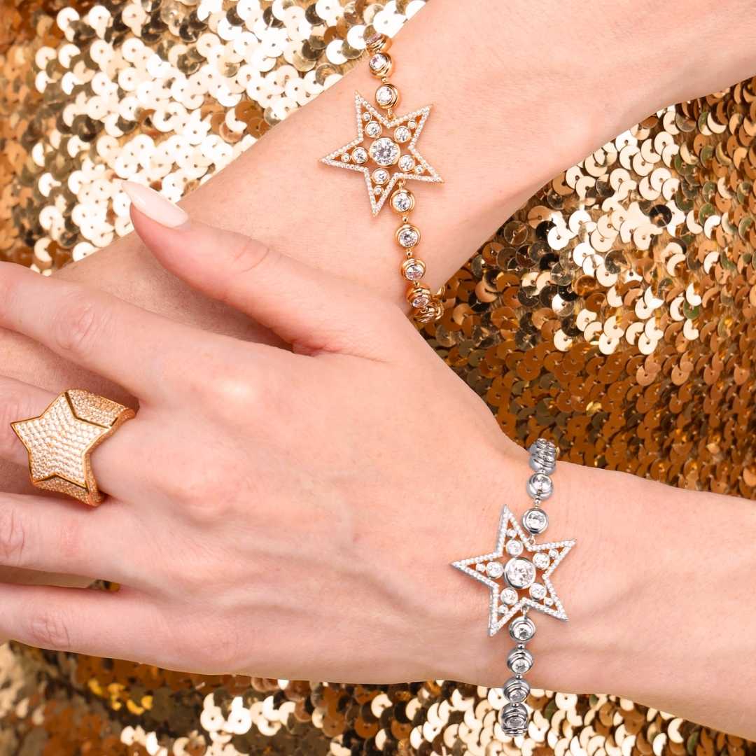 Silver/White Star Bracelet for Women | BuDhaGirl