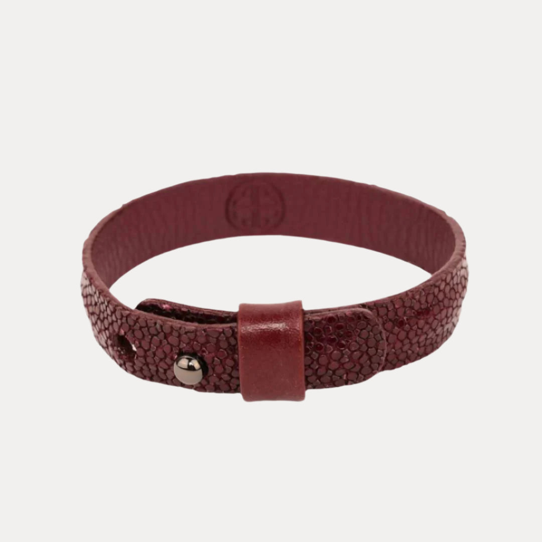 Stingray Burgundy Wrist Wrap Bracelet For Men | BuDhaHomme by BuDhaGirl