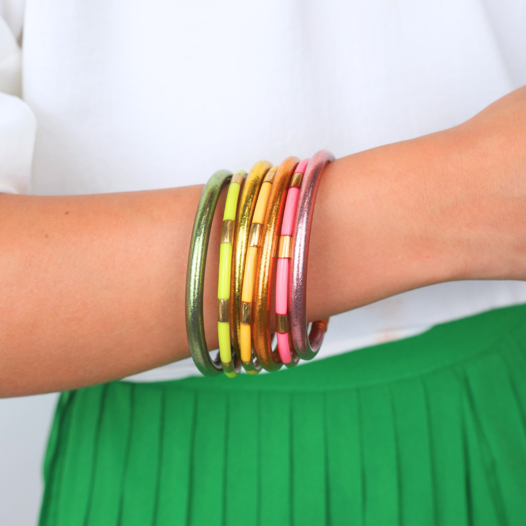 a person wearing bracelets