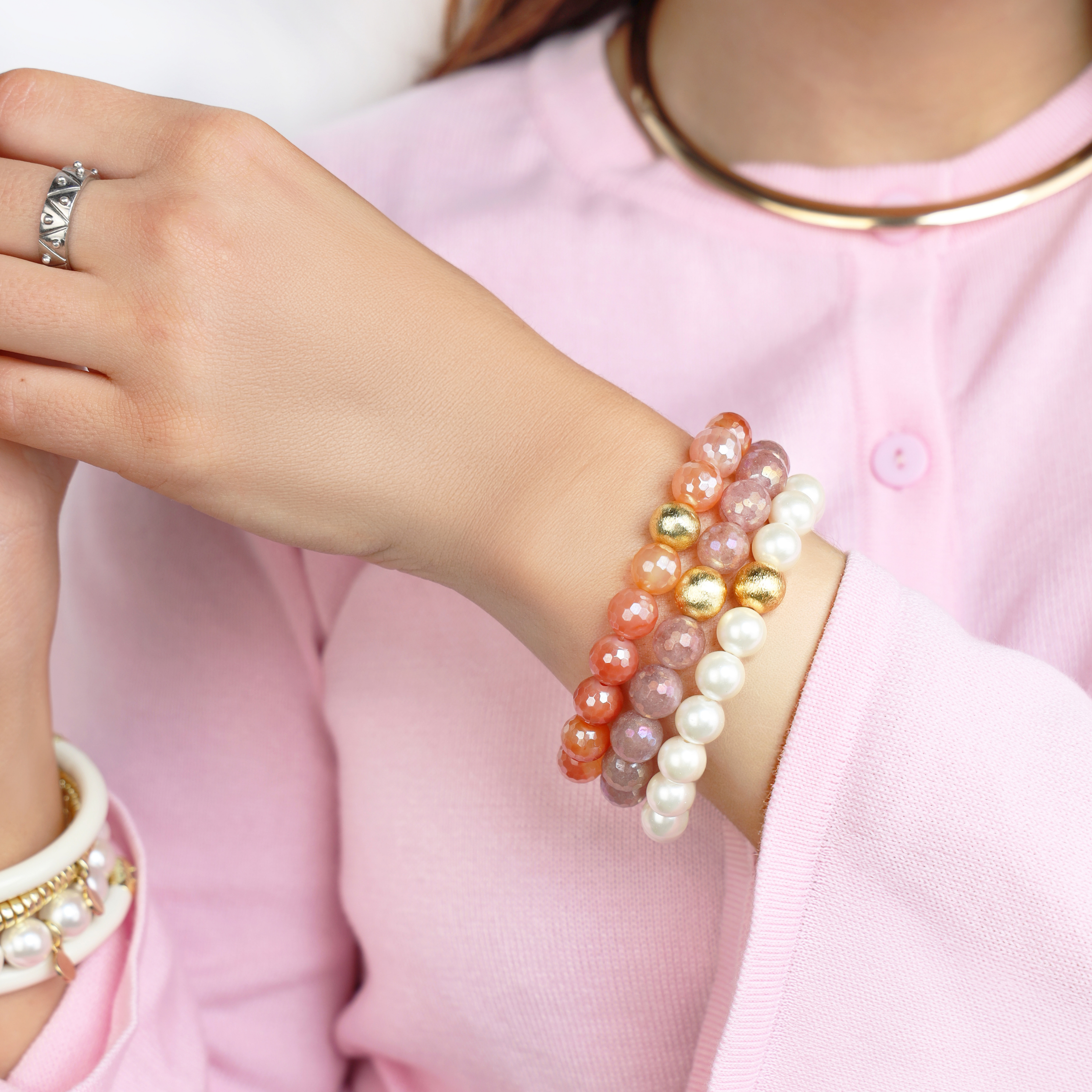 The Dawn's Glow Beaded Stack