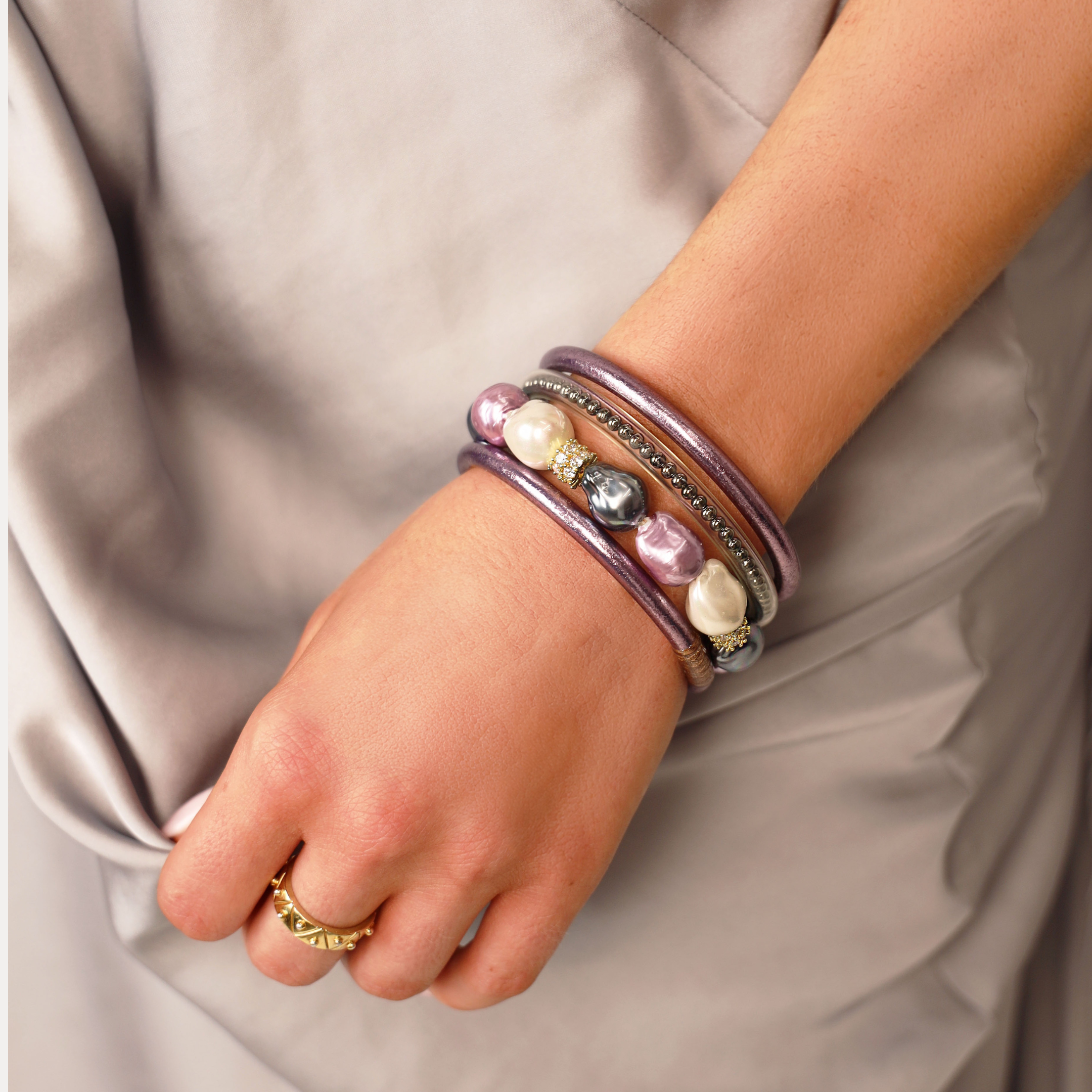 a person wearing bracelets