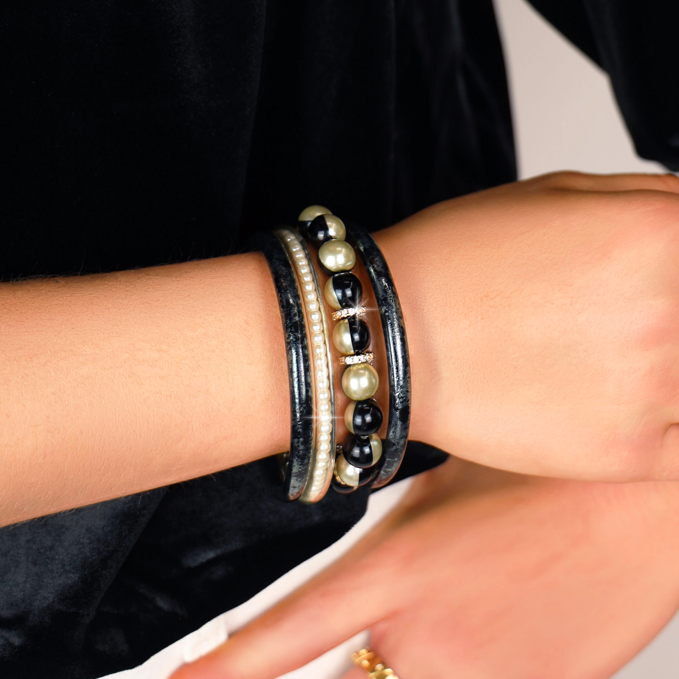 a person wearing bracelets