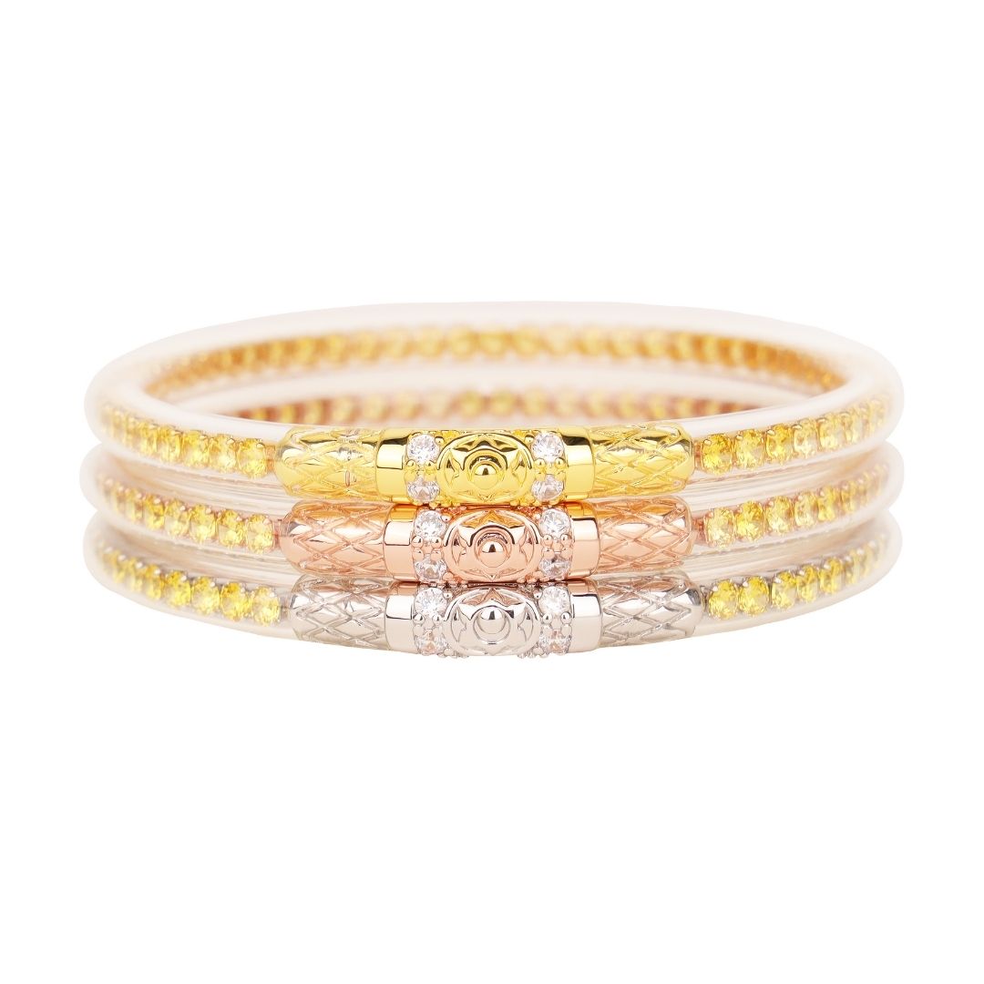 Yelllow Rose Three Queens All Weather Bangles | BuDhaGirl