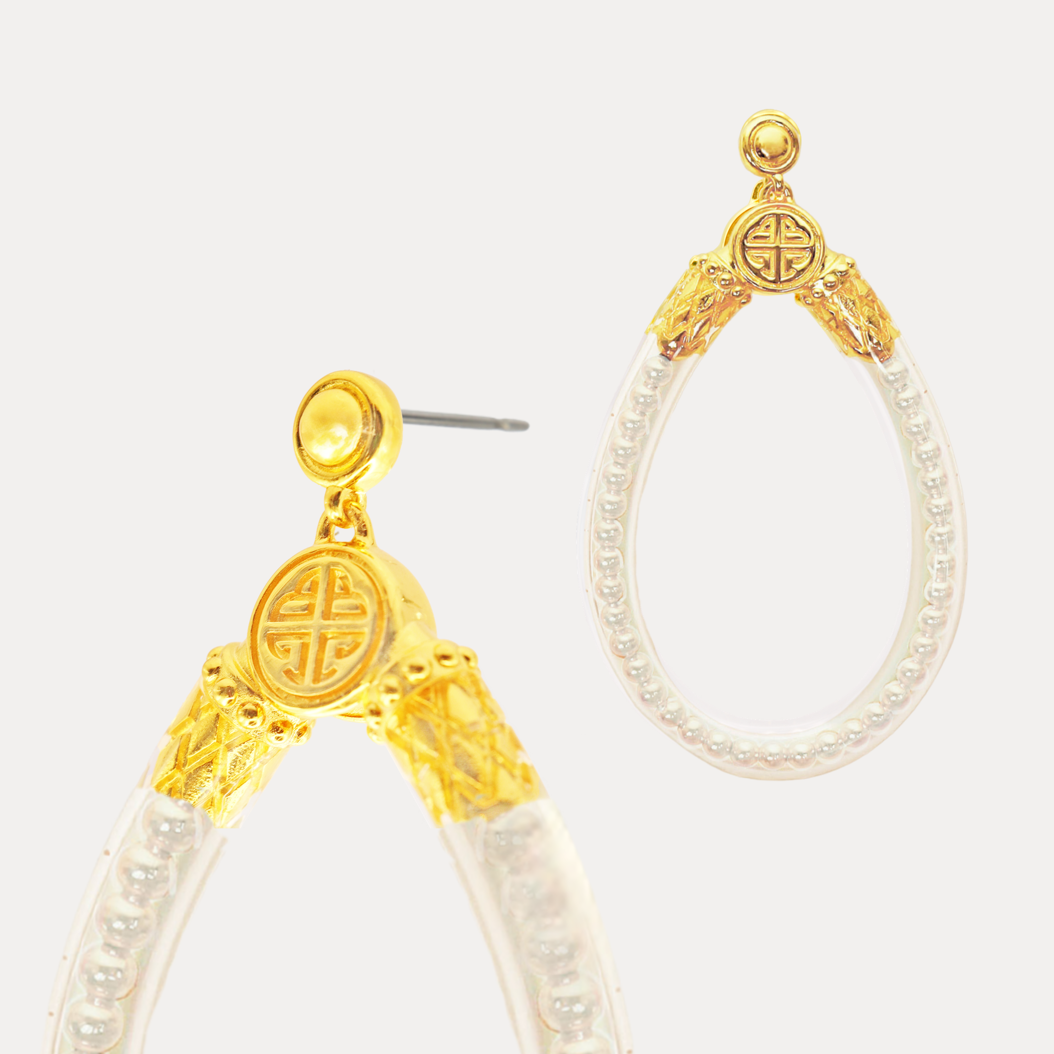 White Pearl All Weather Earrings
