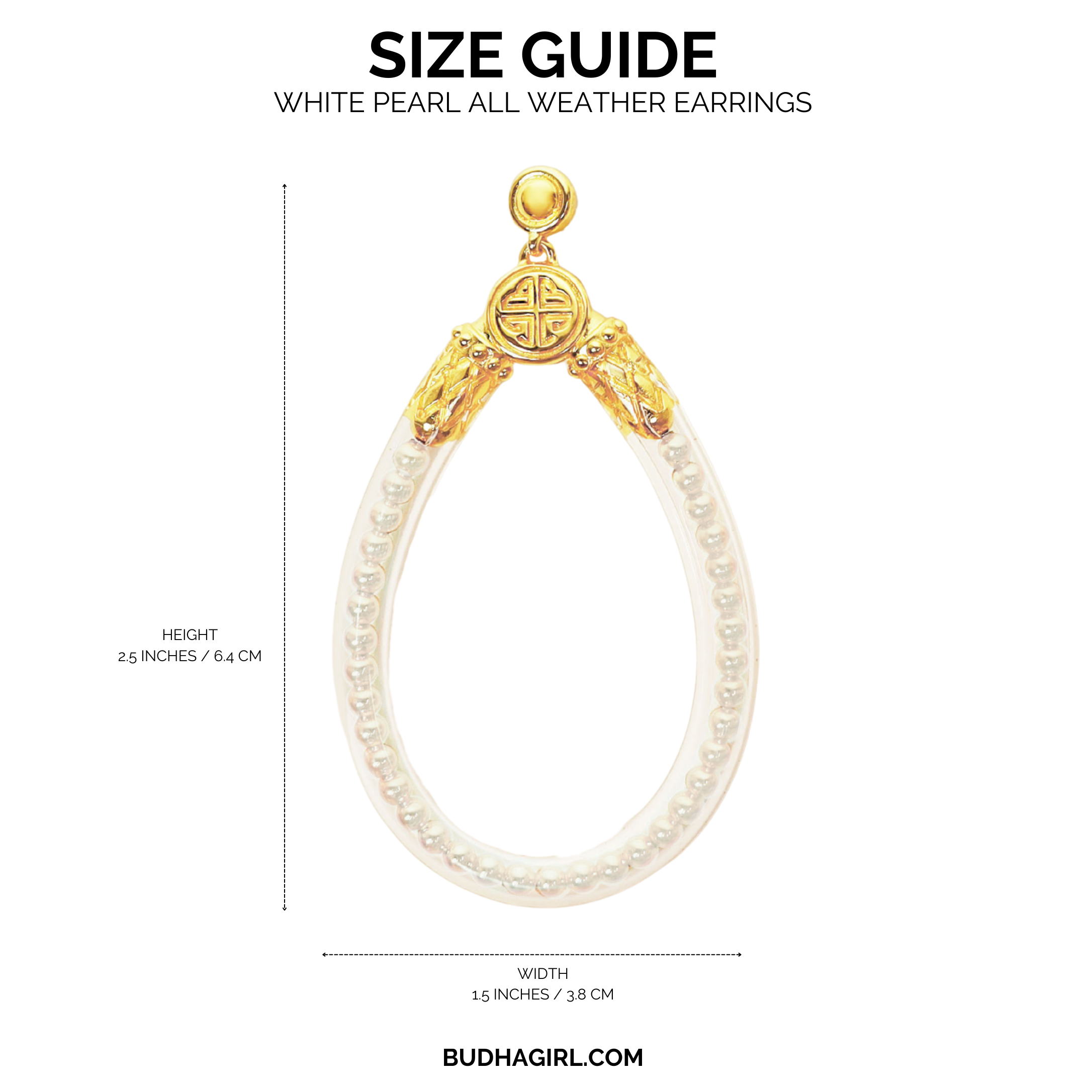 White Pearl All Weather Earrings