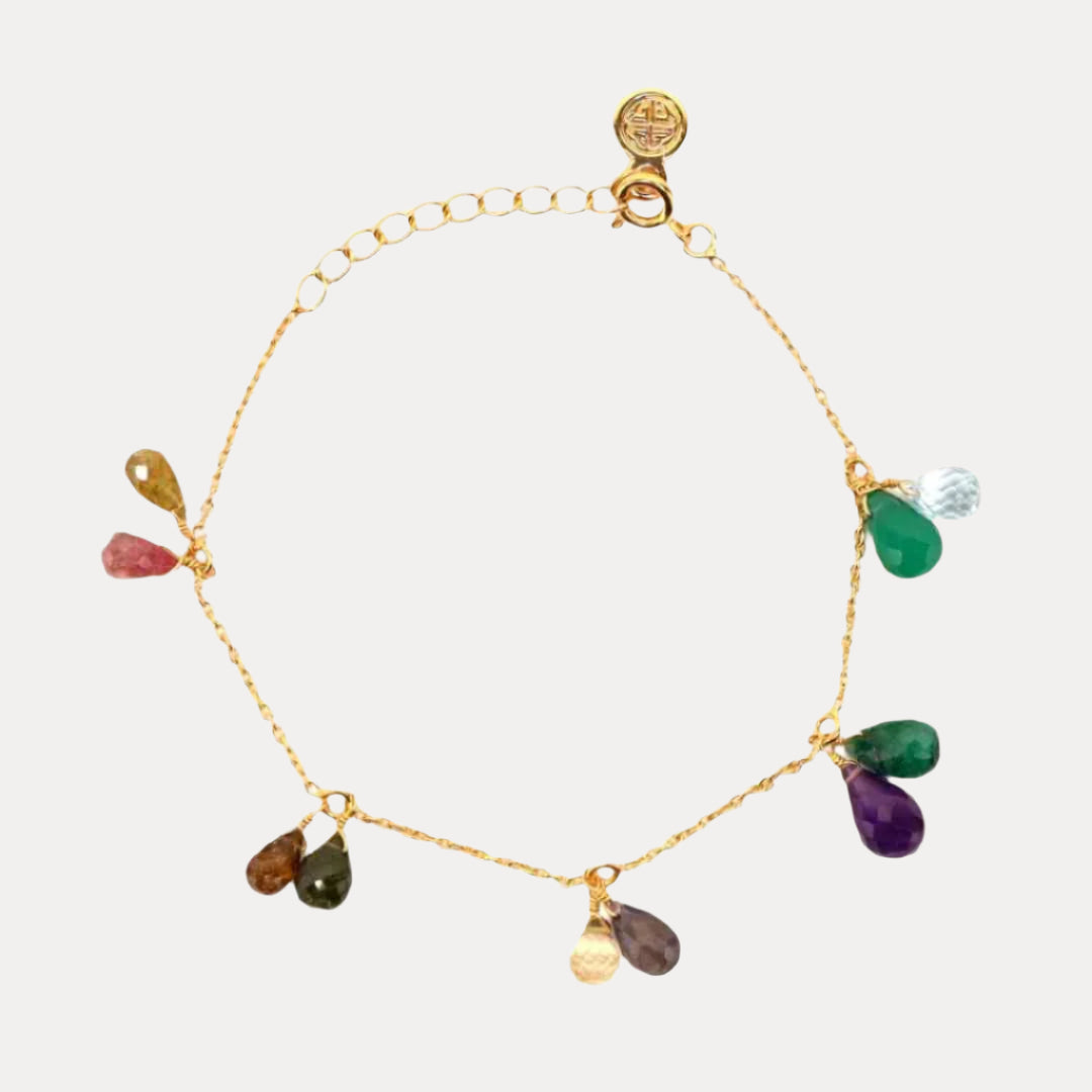 Crystal Gemstone Beaded - Dew Drop Bracelet | BuDhaGirl