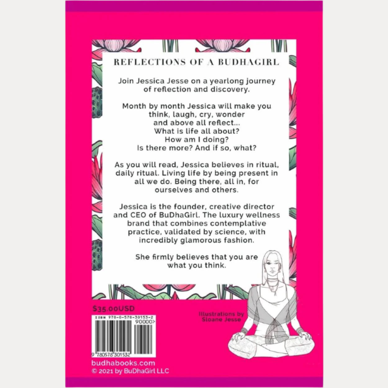 Book | Reflections of a BuDhaGirl by Jessica Jesse Front Cover | BuDhaGirl