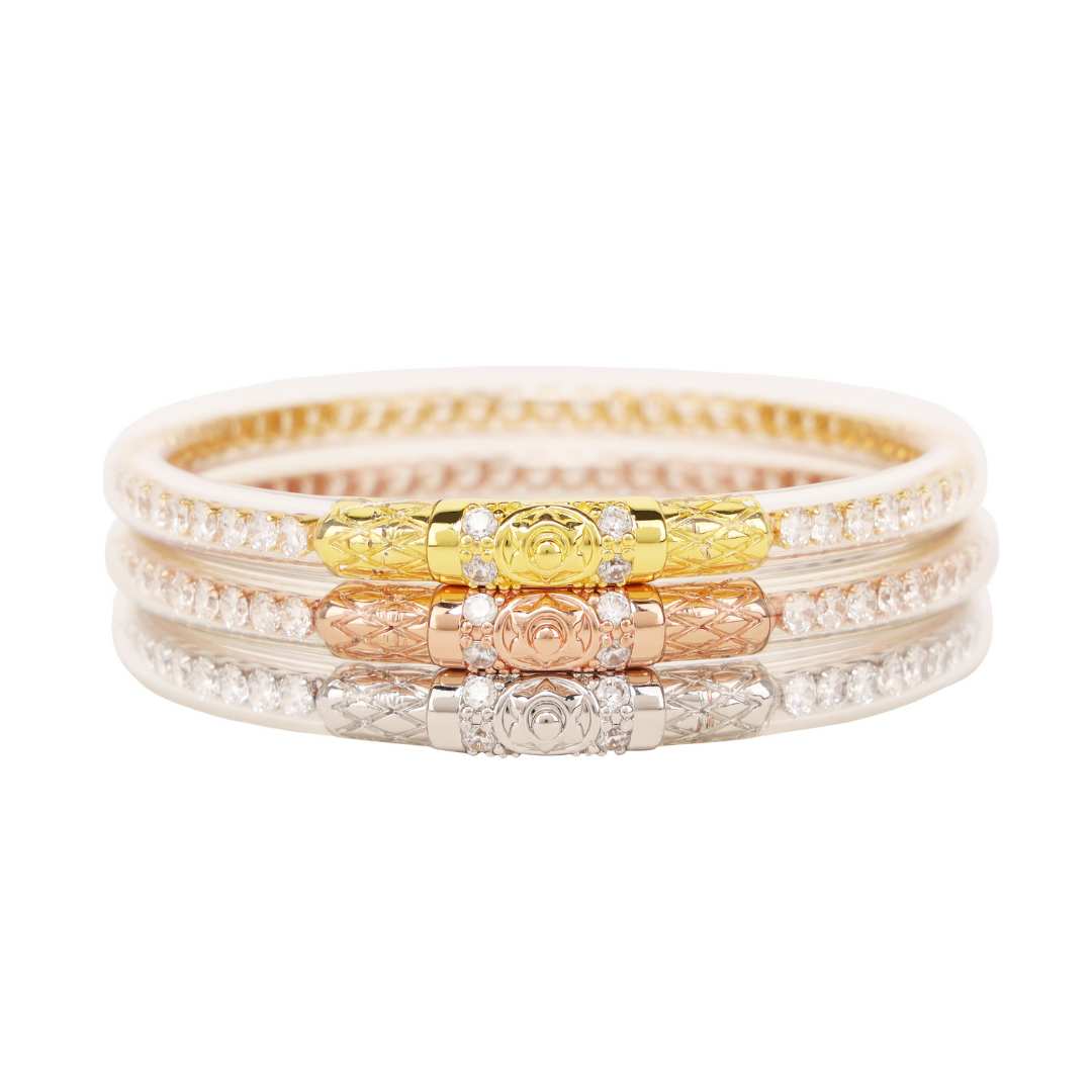 Three Queens All Weather Bangles® (AWB®) - Clear Crystal | Bangle Bracelets for Women | BuDhaGirl