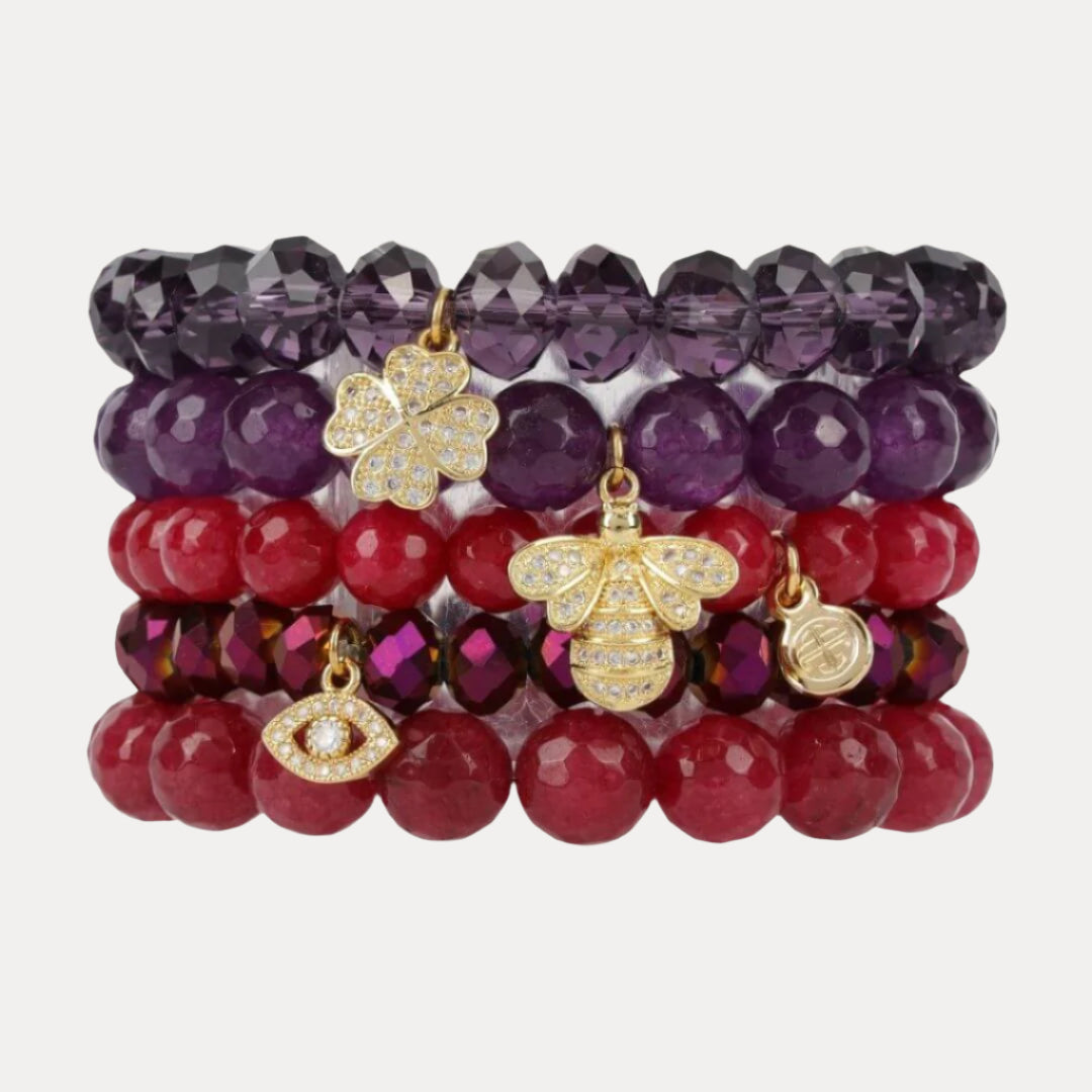 Chamonix - Crystal Beaded Multi Bracelet Set | BuDhaGirl