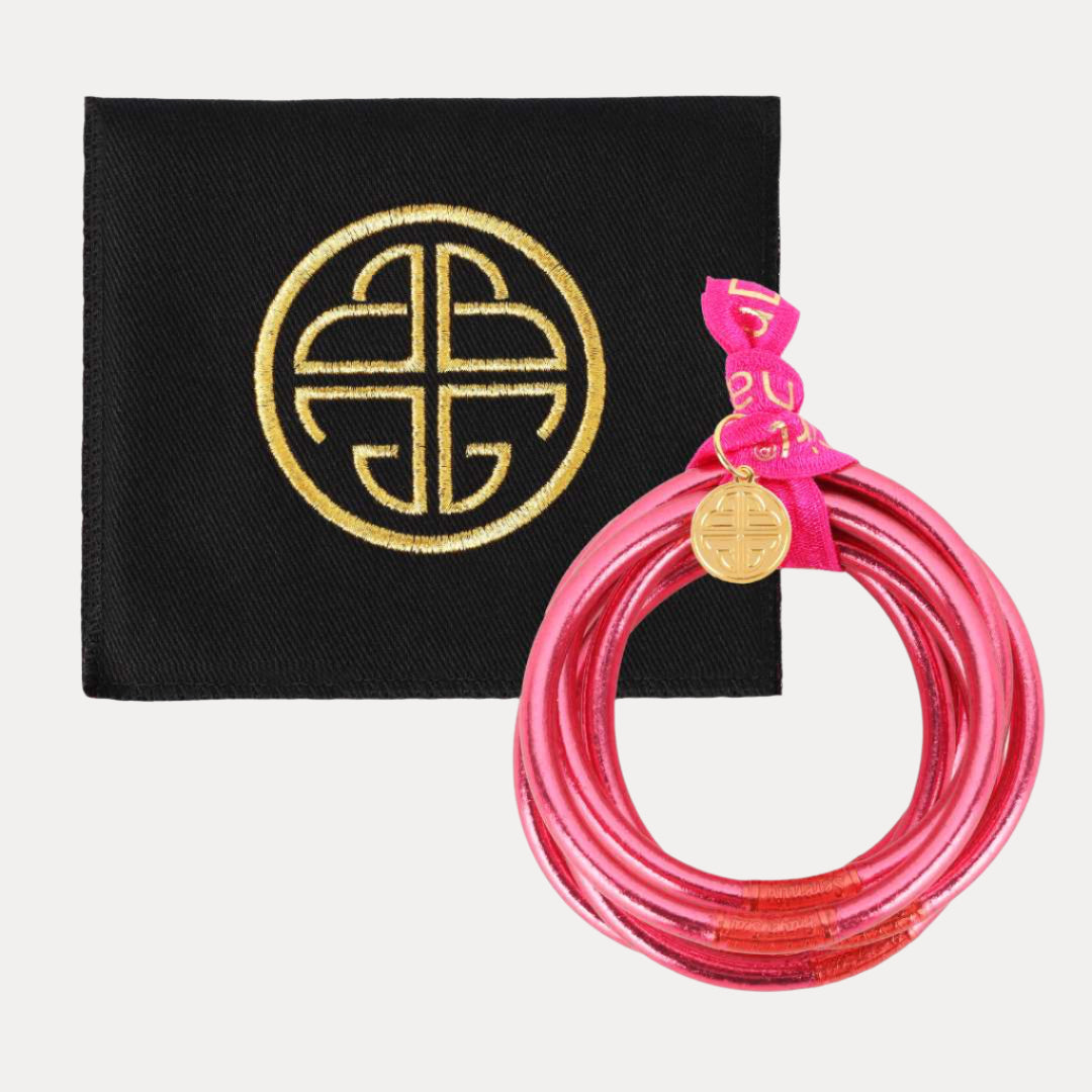 Pink All Weather Bangles® (AWB®) - Serenity Prayer | Bangle Bracelets for Women | BuDhaGirl