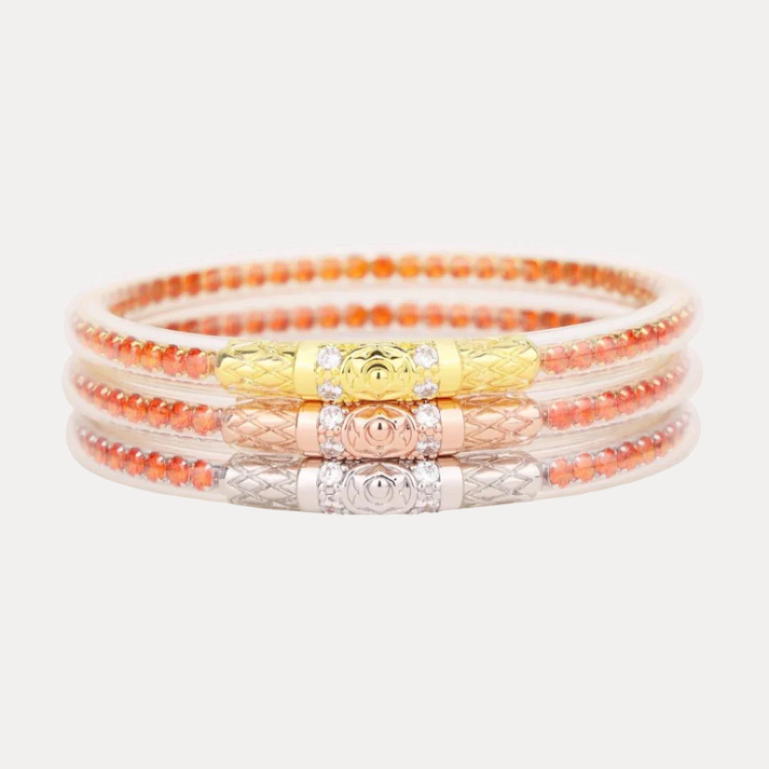 12.01.720.220.S3,12.01.720.220.M3,12.01.720.220.L3,12.01.720.220.XL3, Orange Flame Three Queens All Weather Bangle Bracelets | BuDhaGirl