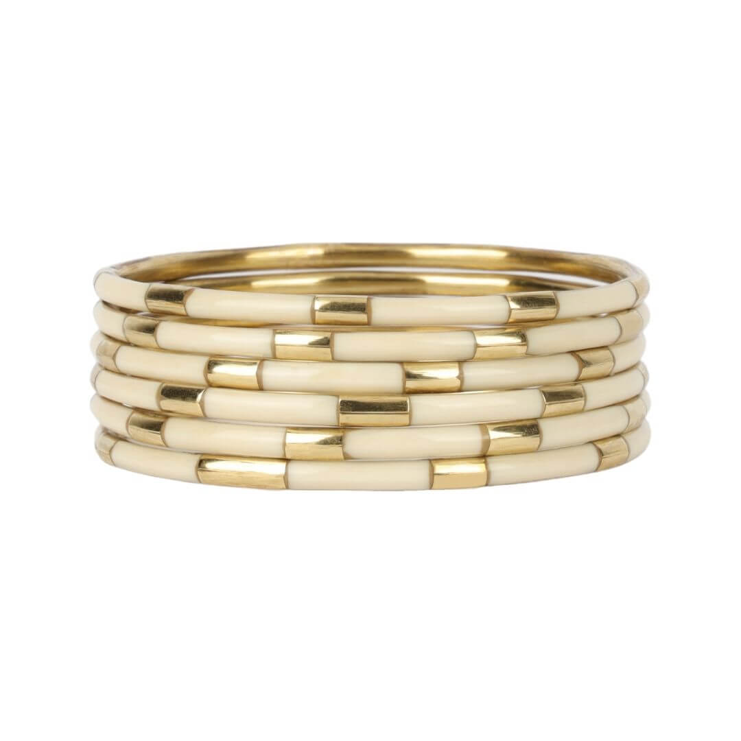 Ivory Veda Bangles - Set of 6