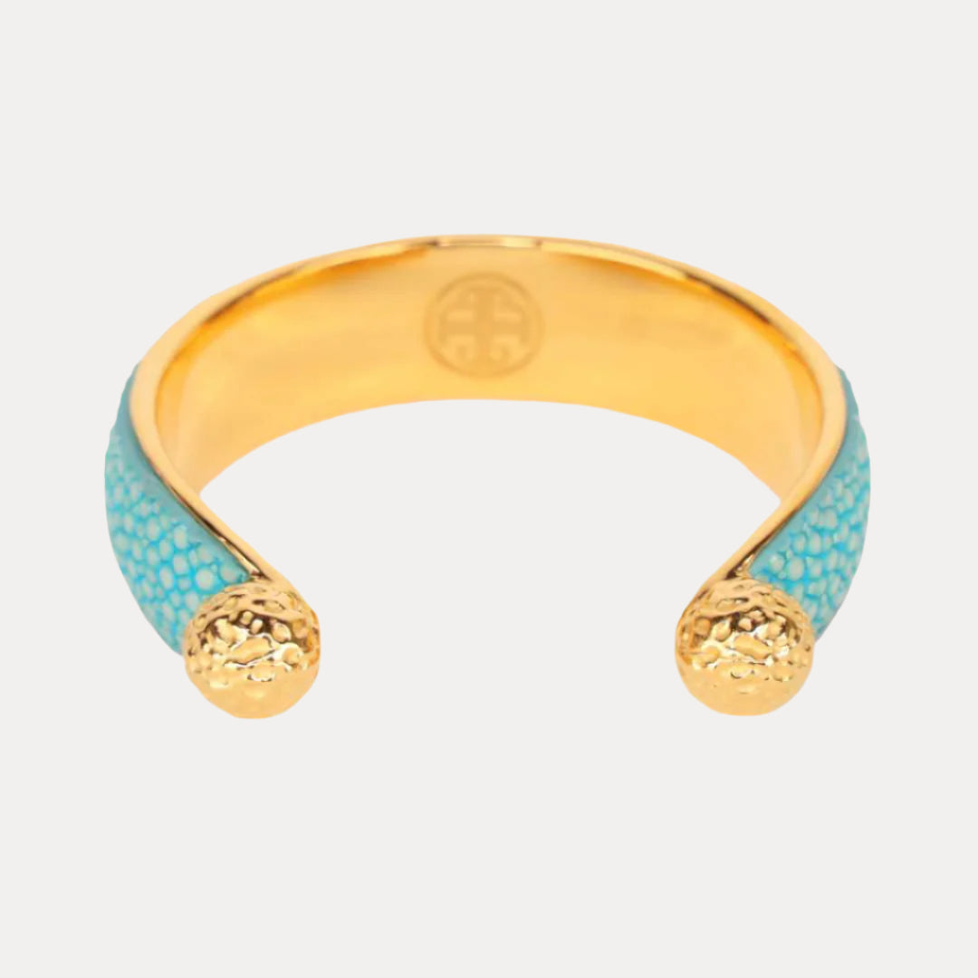 Jolene Crescent Gold-Dipped Stingray Cuff | BuDhaGirl