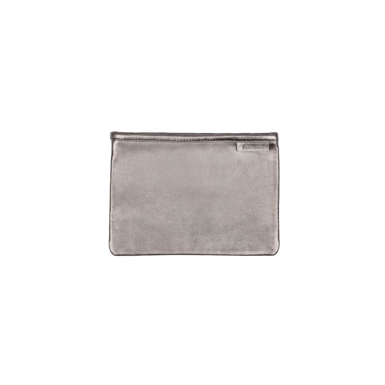 Silver Leather Pochette Bag | Clutch Handbag by BuDhaGirl
