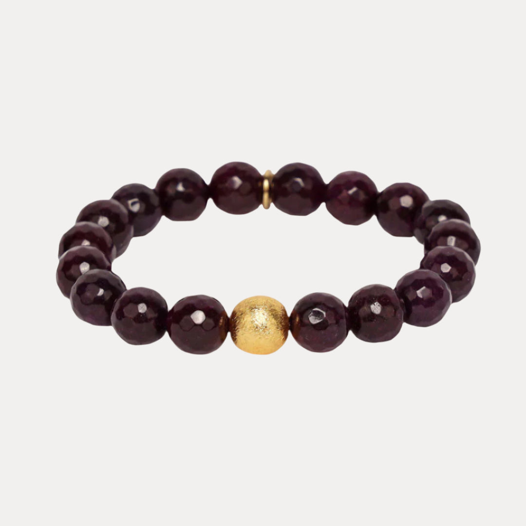 Garnet Red Bianca Beaded Bracelet For Women | BuDhaGirl