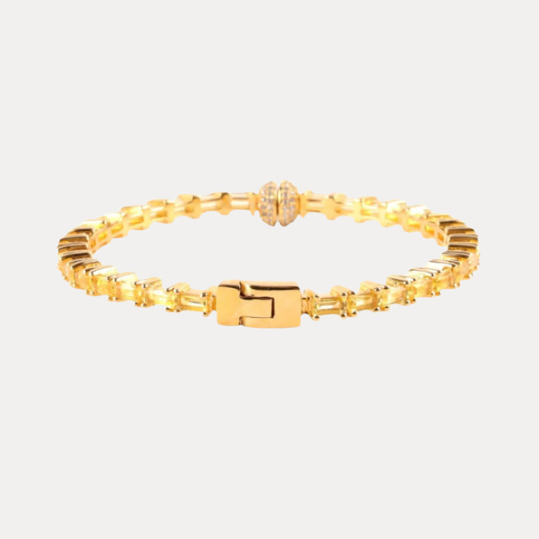 Citrine Baguette Crystals Aurora Bracelet | BuDhaGirl