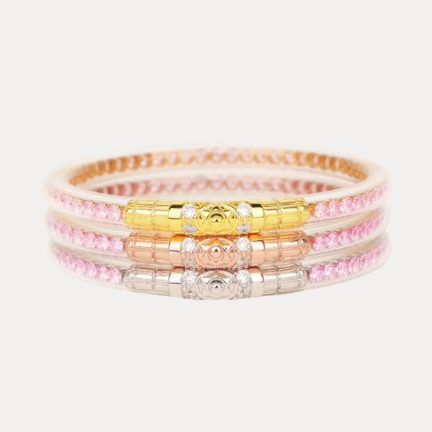Petal Pink Three Queens All Weather Bangles | BuDhaGirl
