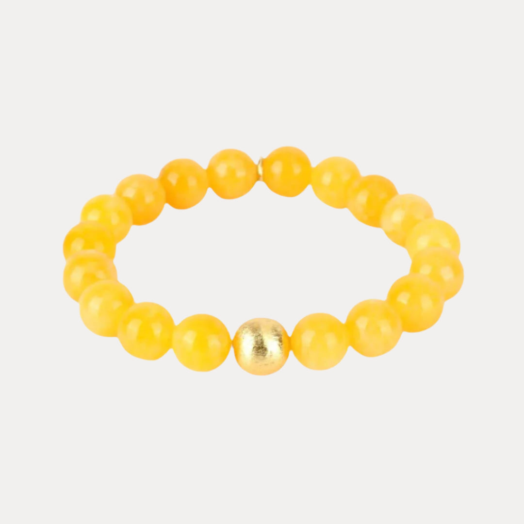 Pina Yellow Bianca Beaded Bracelet For Women | BuDhaGirl