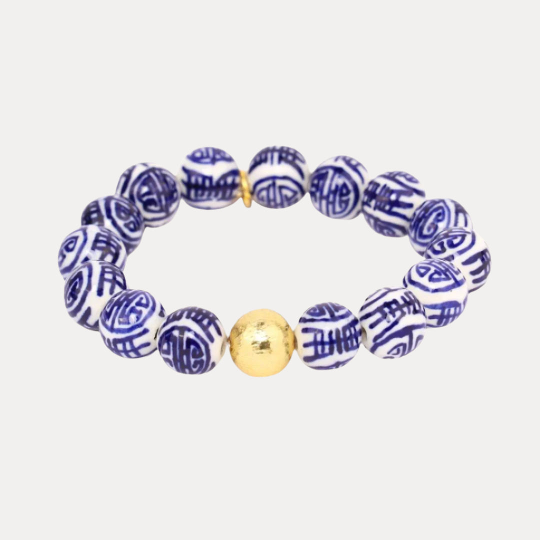 Porcelain Beaded Bracelet for Women Double Health & Luck BuDhaGirl